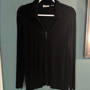 Chicos Travelers Black Zip Up Jacket
